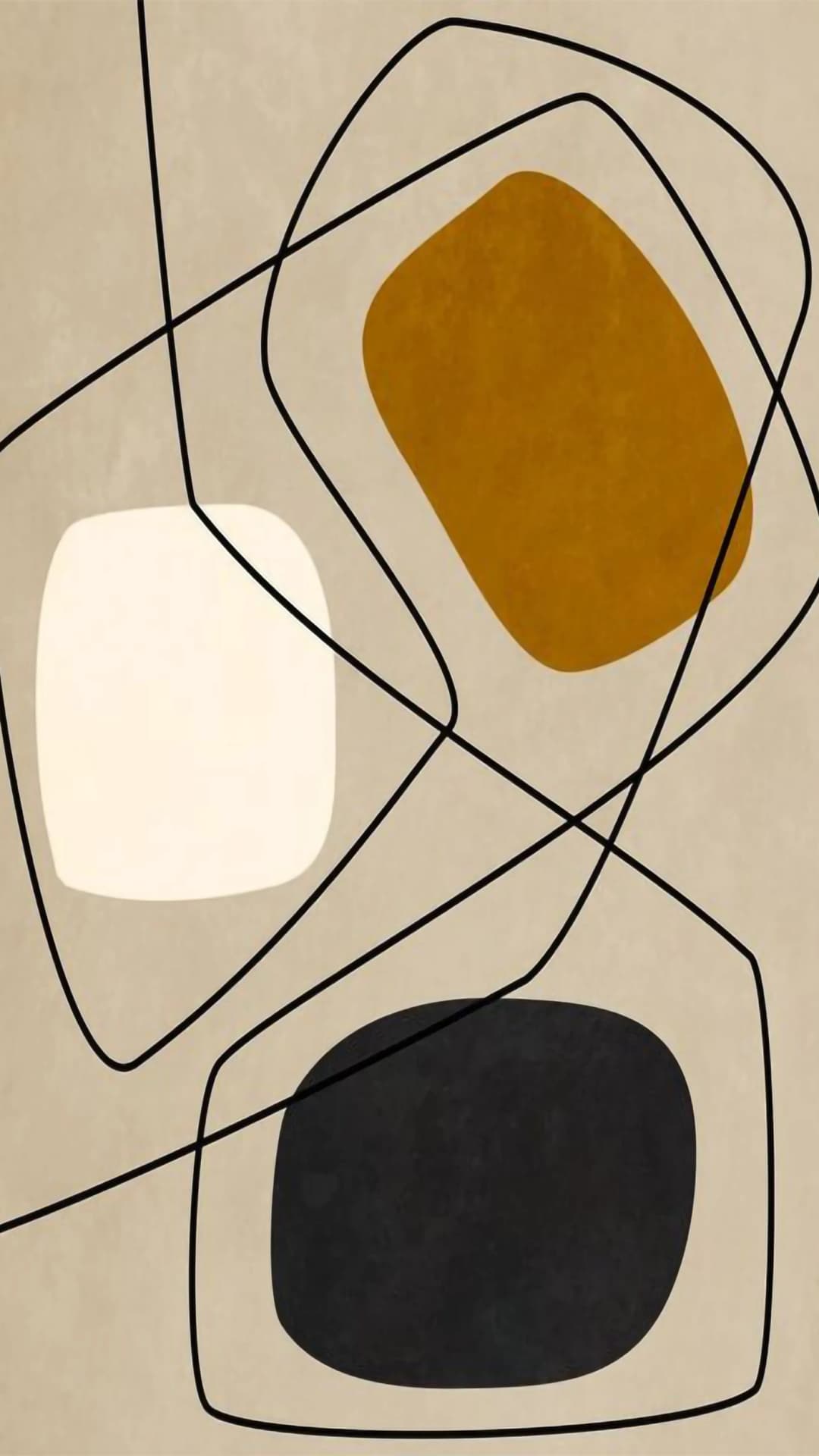 Ochre White Line Shapes
