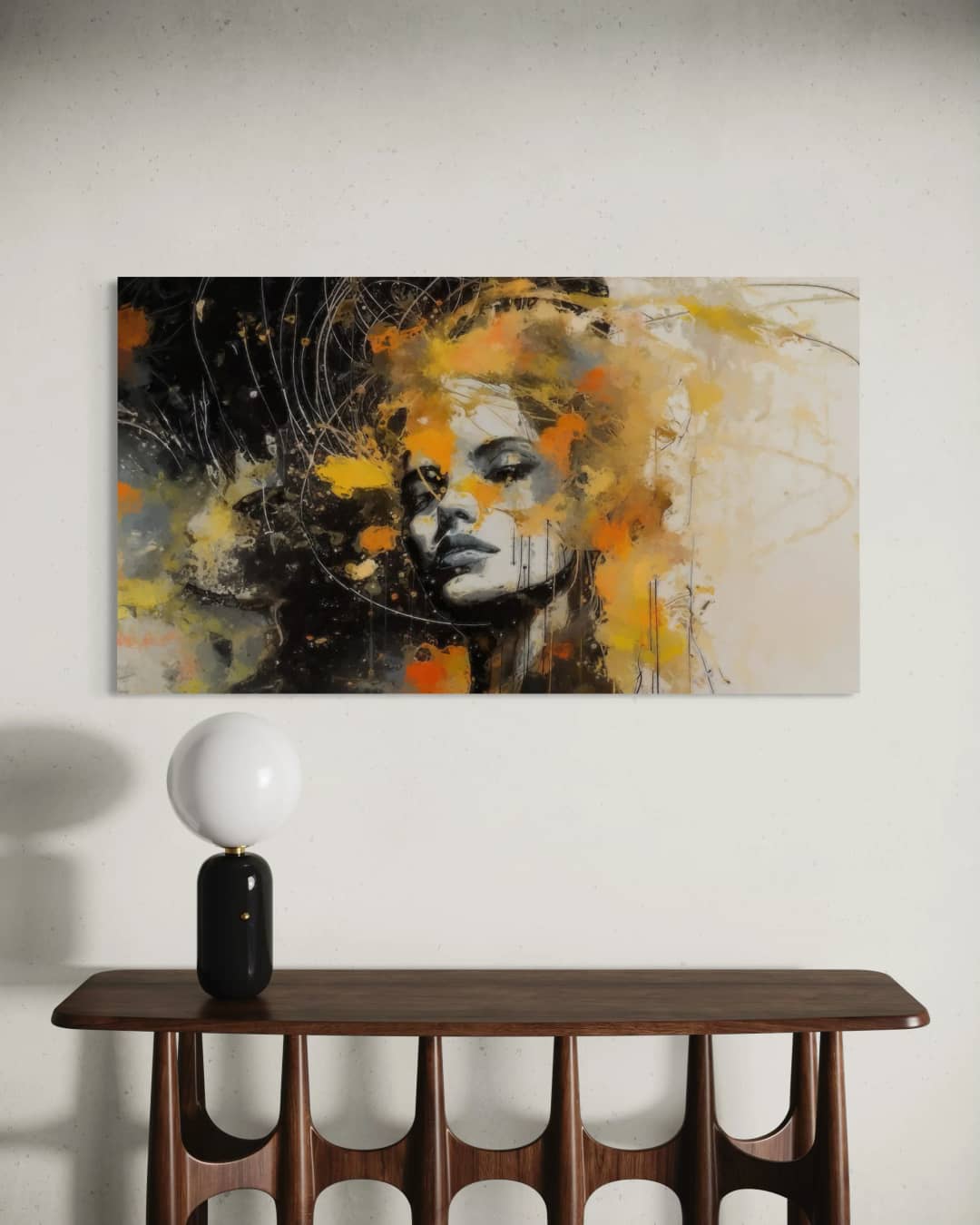 Orange Splatter Woman