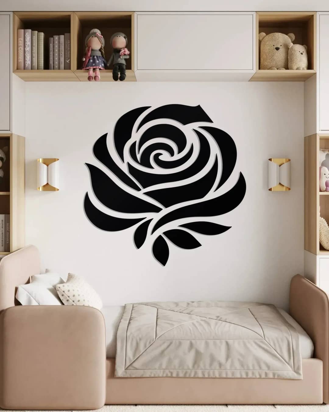 Ornate Rose - Black