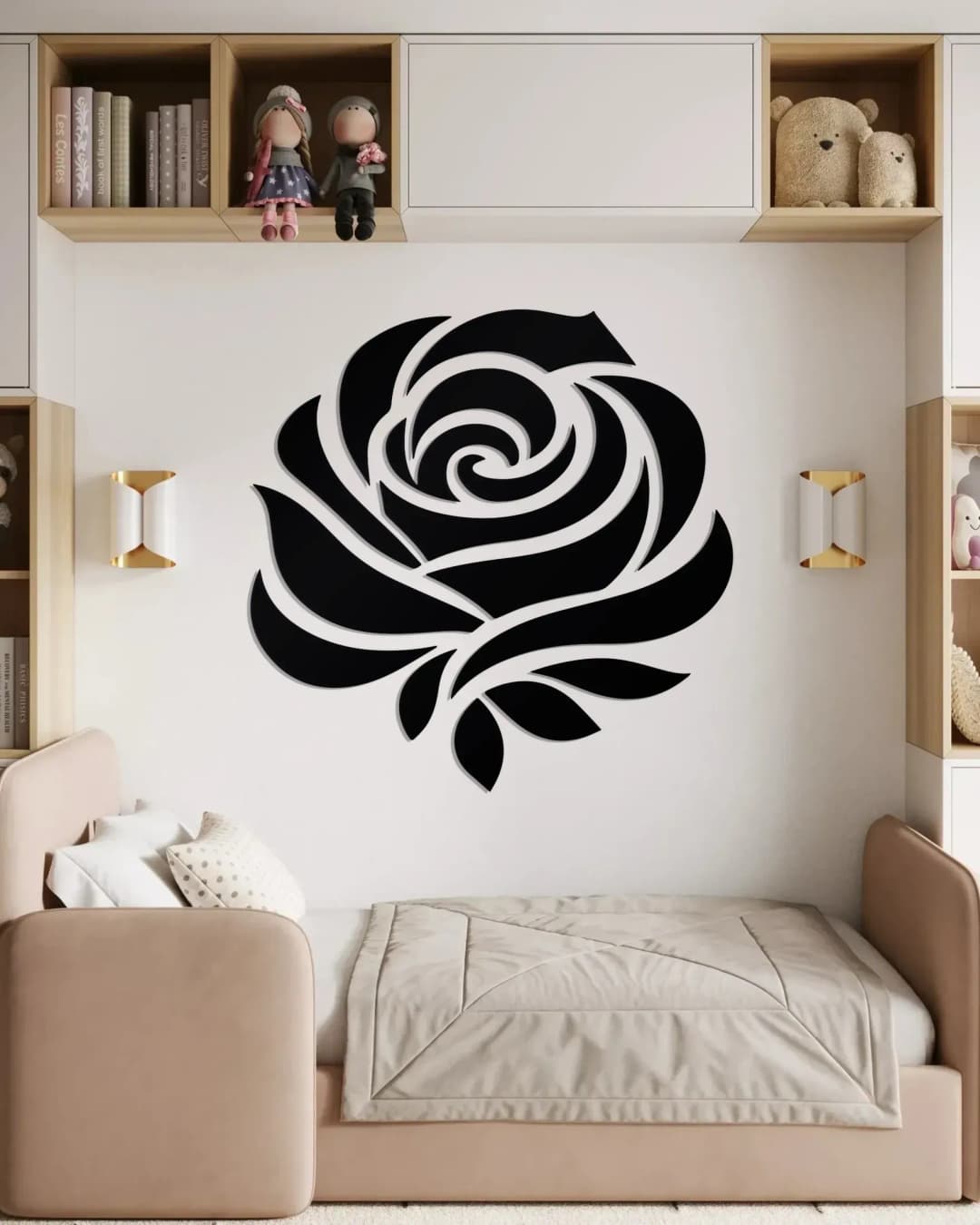 Ornate Rose - Black