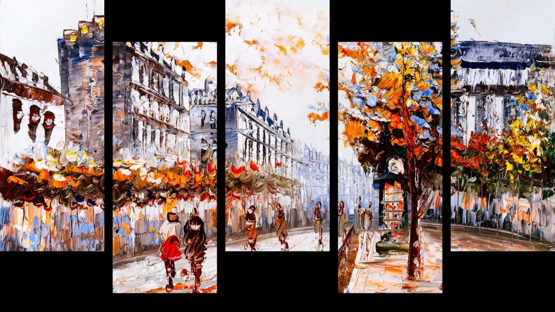 Paris Autumn Boulevard – 5 Panels Up & Down
