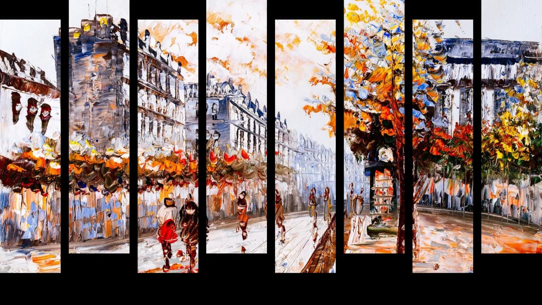 Paris Autumn Boulevard – 8 Panels Up & Down