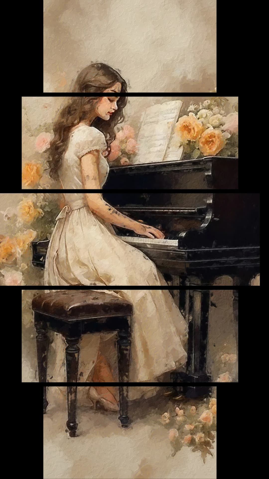 Pianist Roses Garden – 5 Panels Hierarchy
