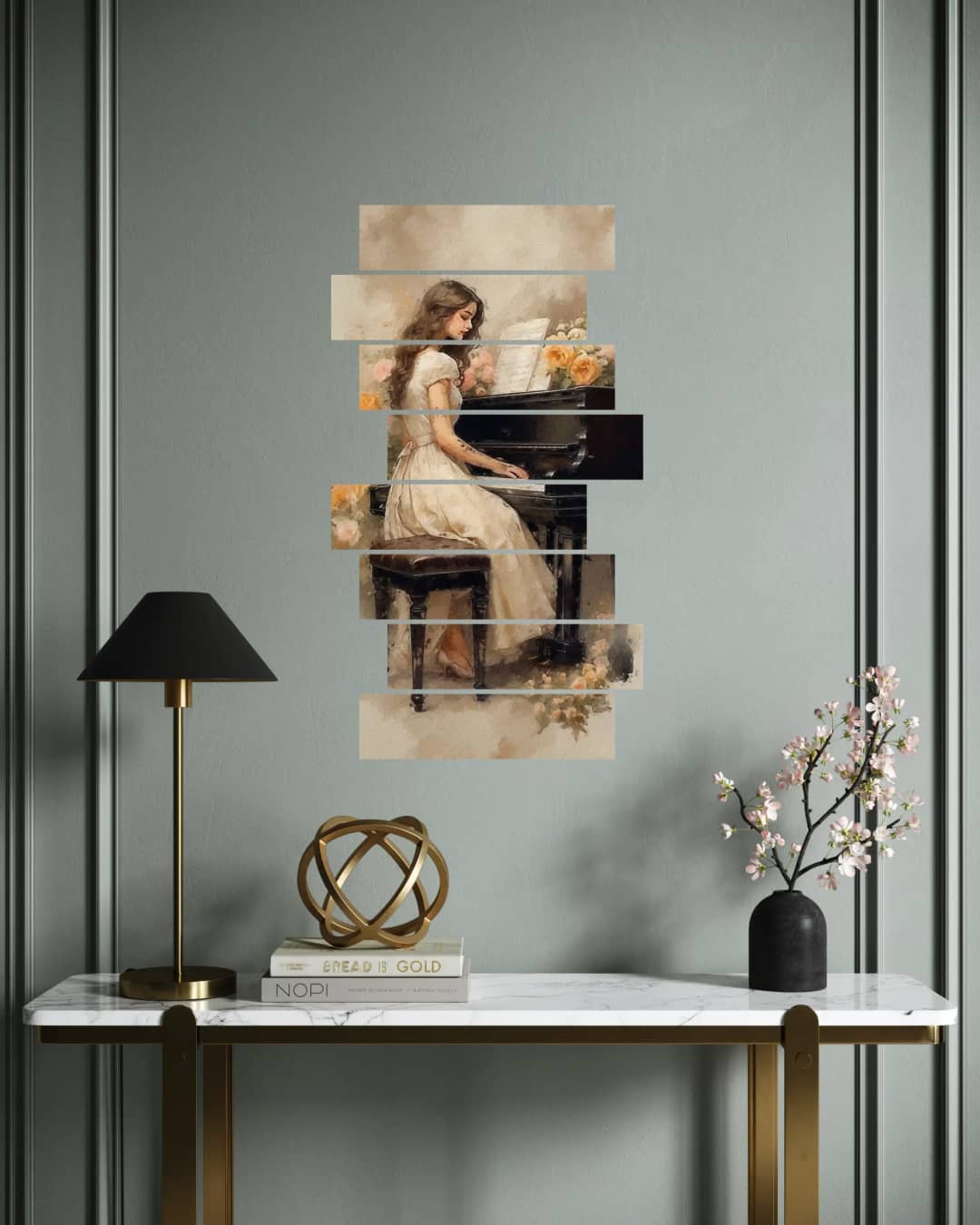Pianist Roses Garden – 8 Panels Hierarchy