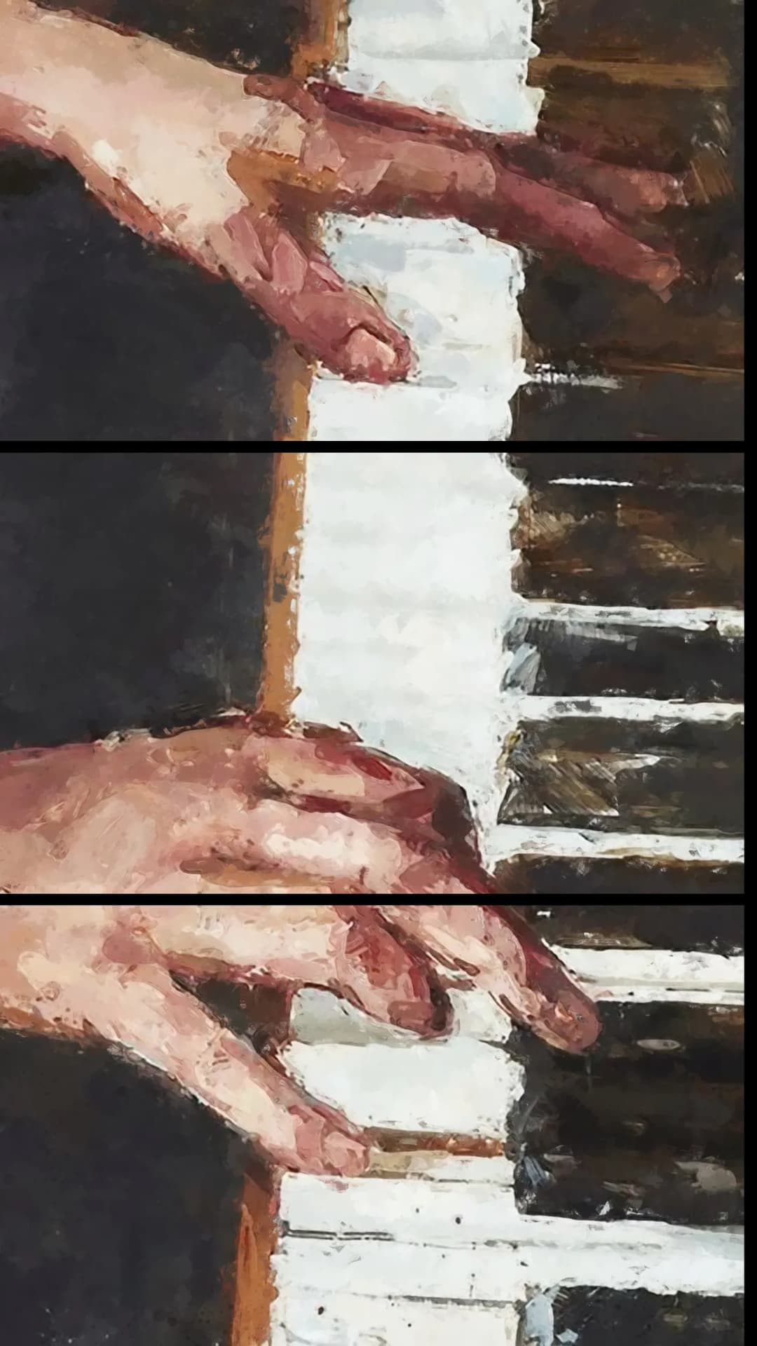 Piano Hands Portrait – 3 Panels
