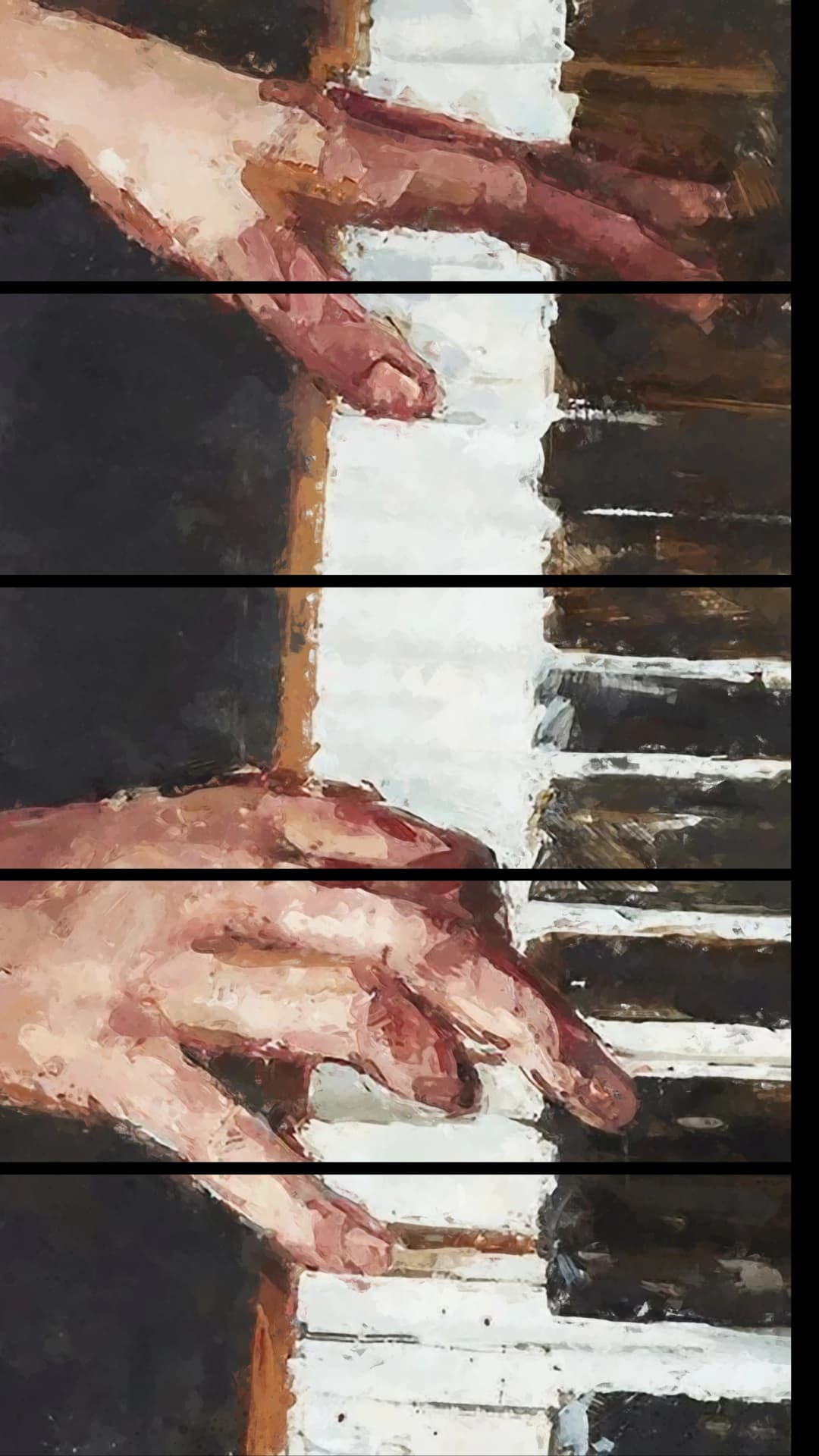 Piano Hands Portrait – 5 Panels Straight