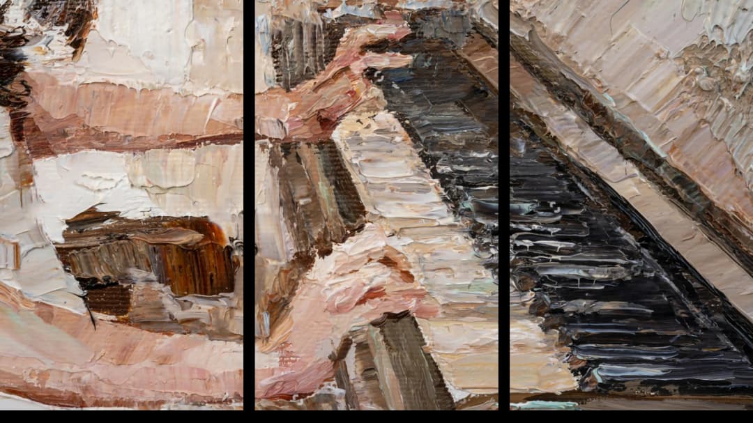 Piano Keys Closeup – 3 Panels