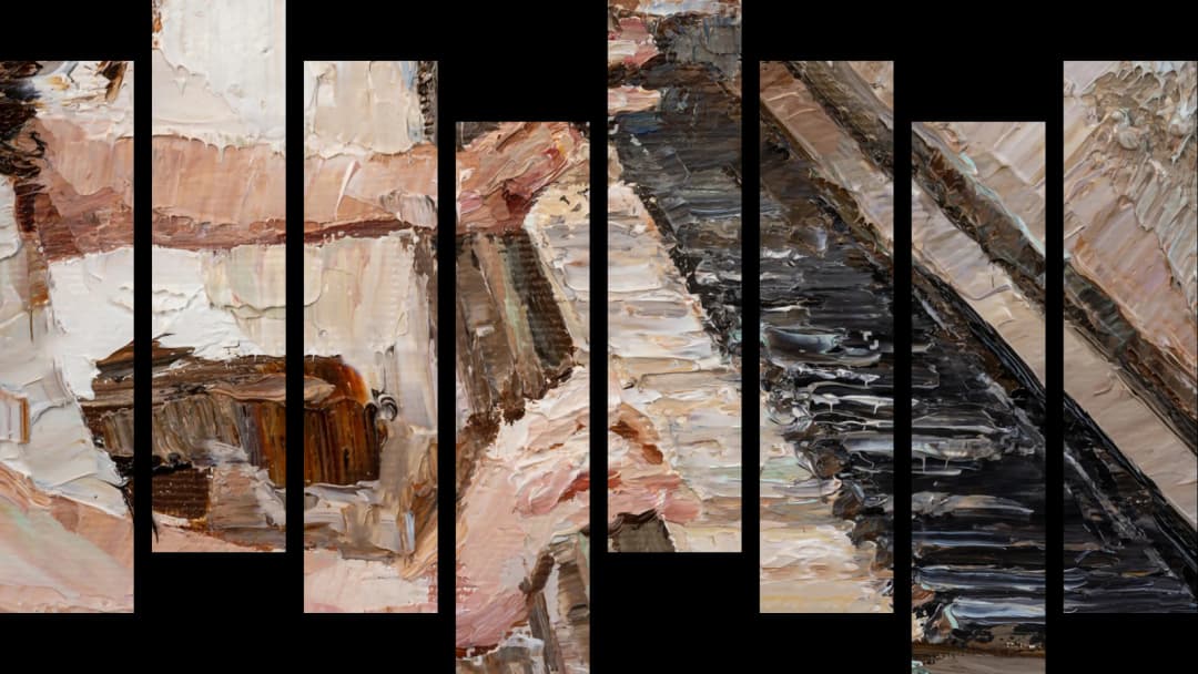 Piano Keys Closeup – 8 Panels Hierarchy
