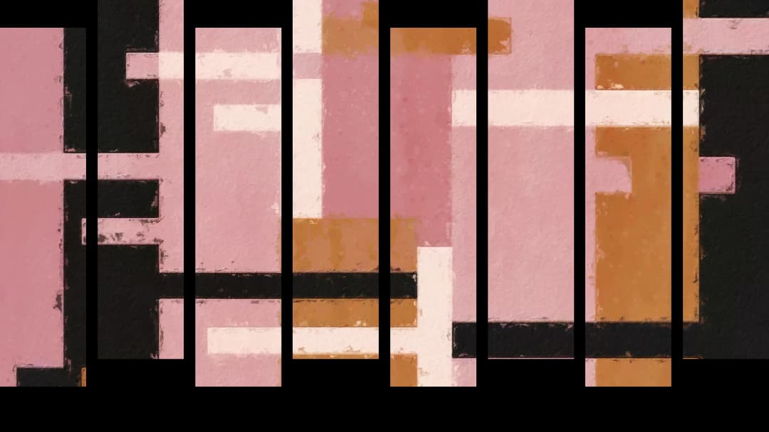 Pink Black Geometric – 8 Panels Up & Down