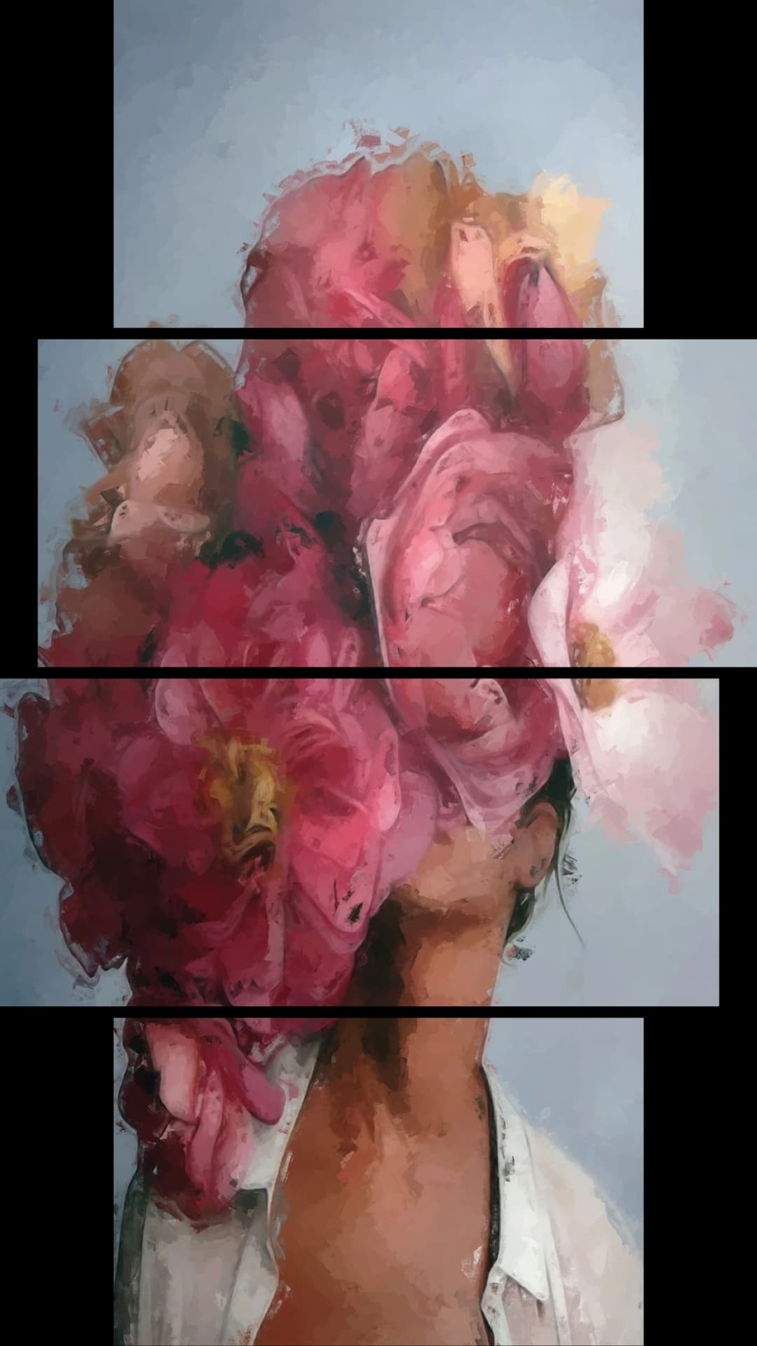 Pink Peony Veil – 4 Panels
