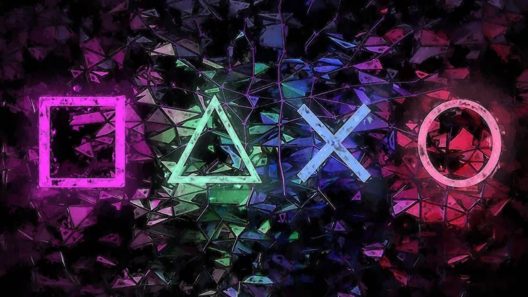 PlayStation Neon Mosaic