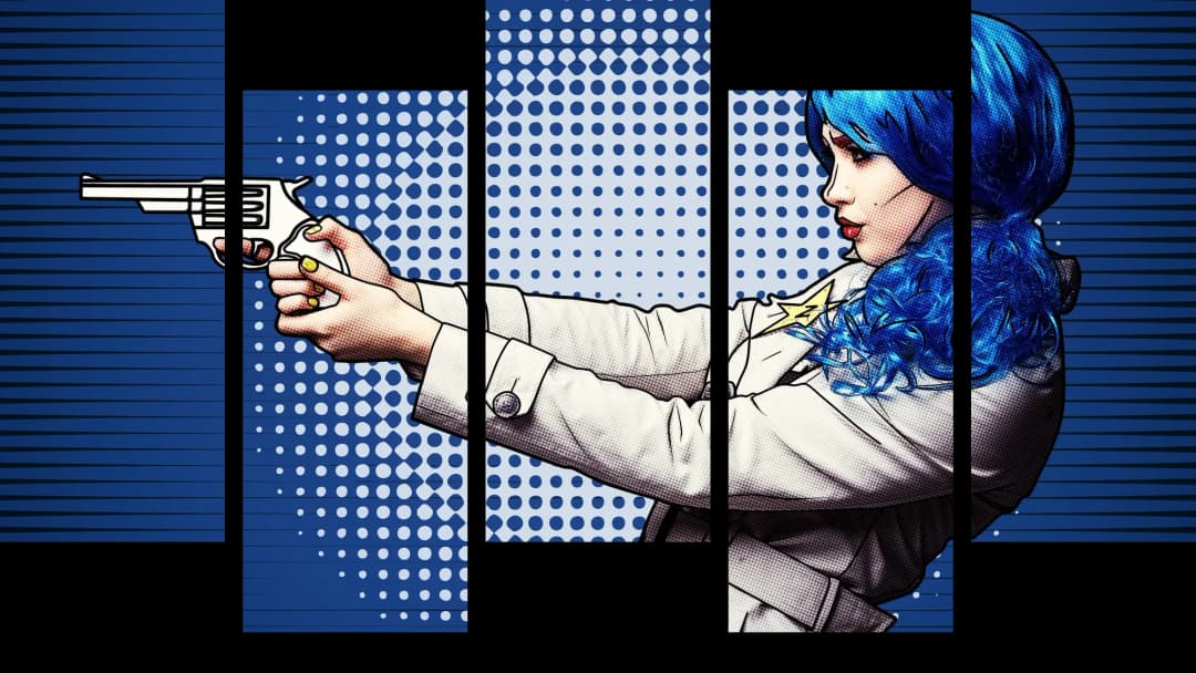 Pop Art Spy Girl – 5 Panels Up & Down