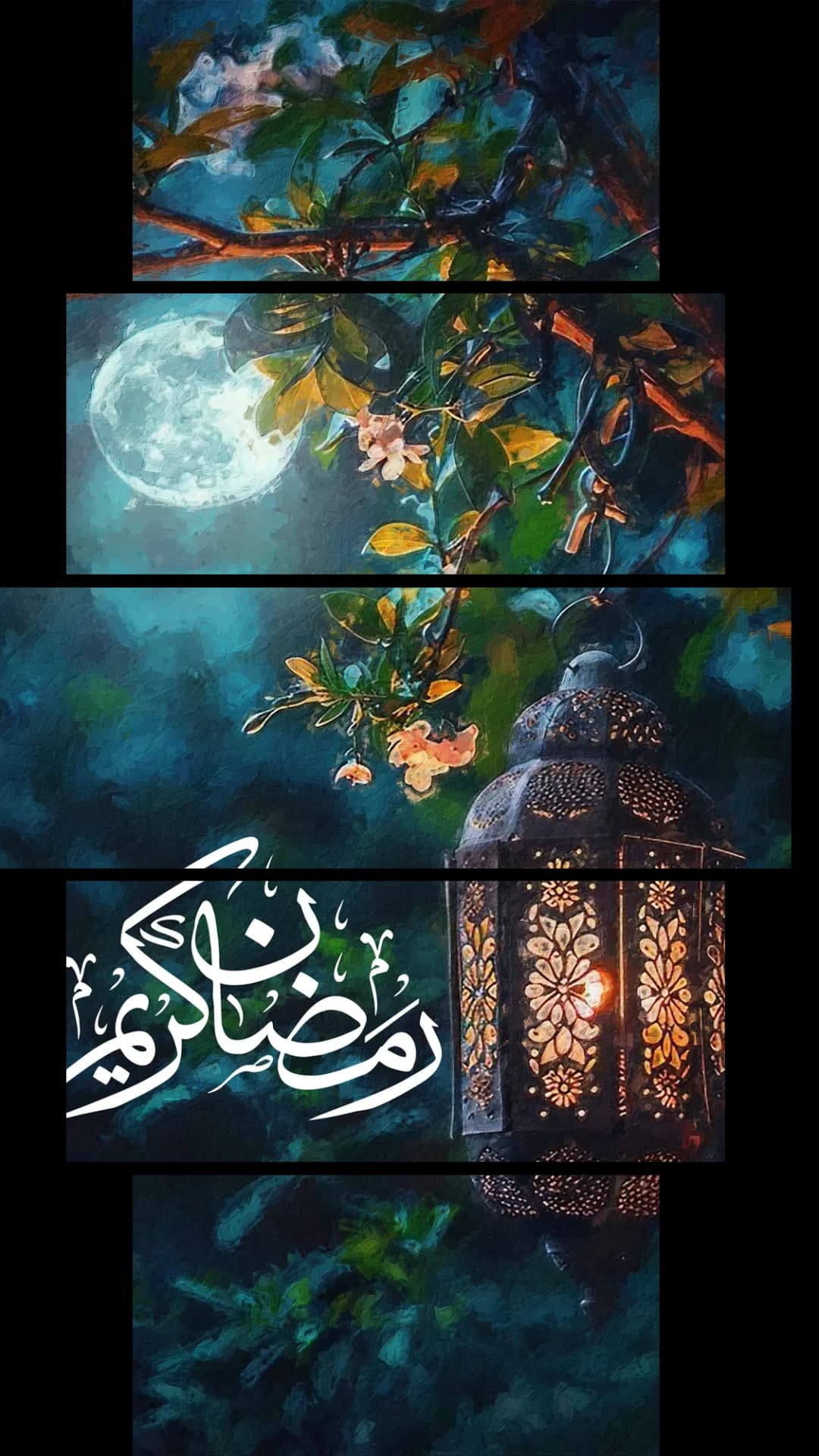 Ramadan Lantern Moonlit – 5 Panels Hierarchy