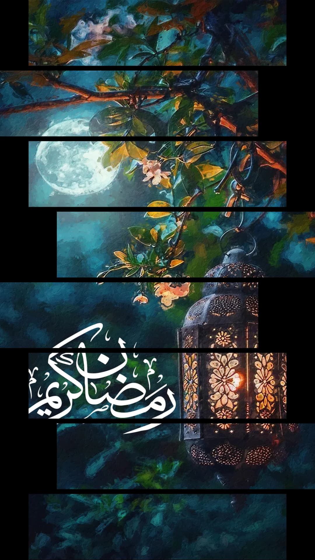 Ramadan Lantern Moonlit – 8 Panels Hierarchy