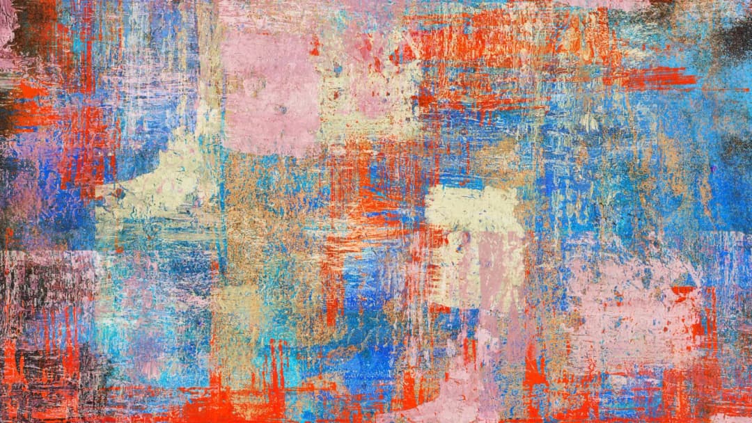 Red Blue Textured Abstract