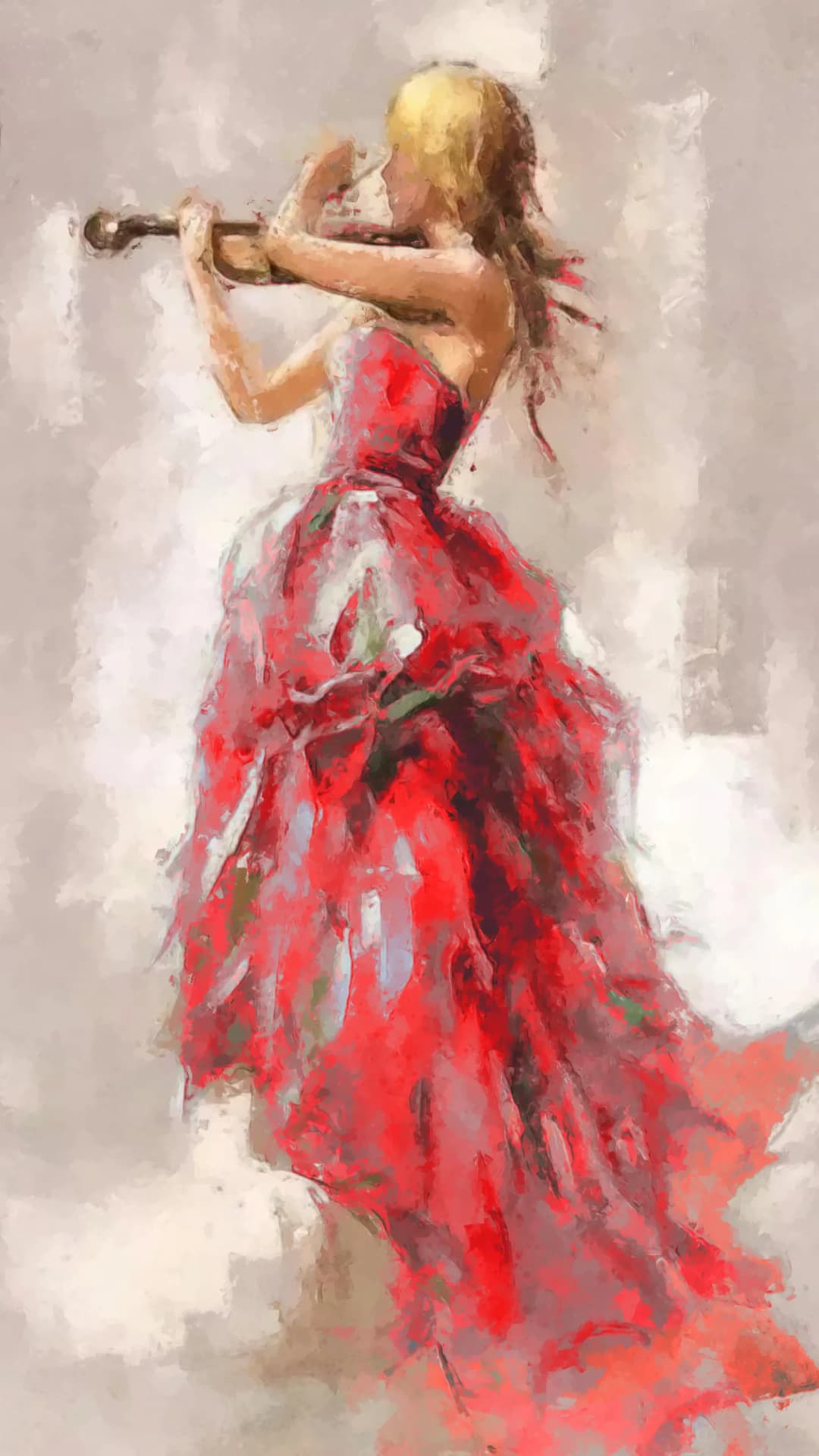 Red Gown Violinist