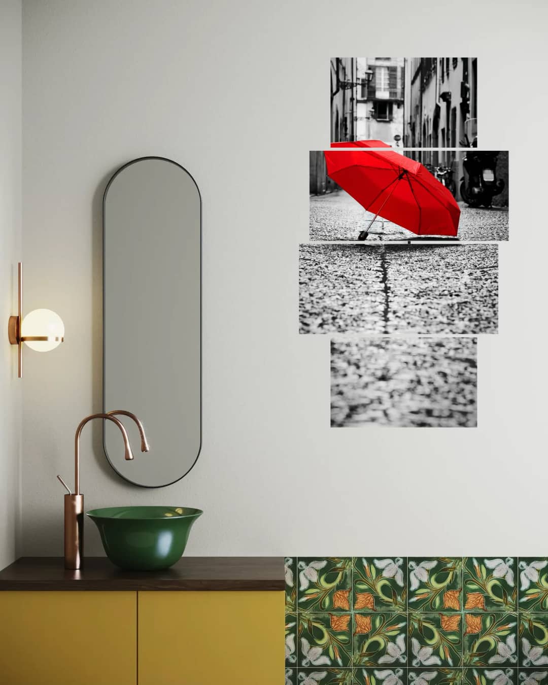 Red Umbrella Street – 4 Panels