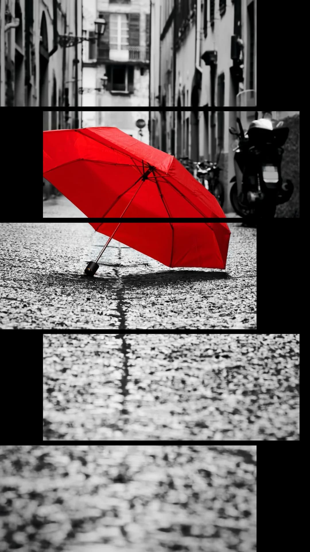 Red Umbrella Street – 5 Panels Up & Down