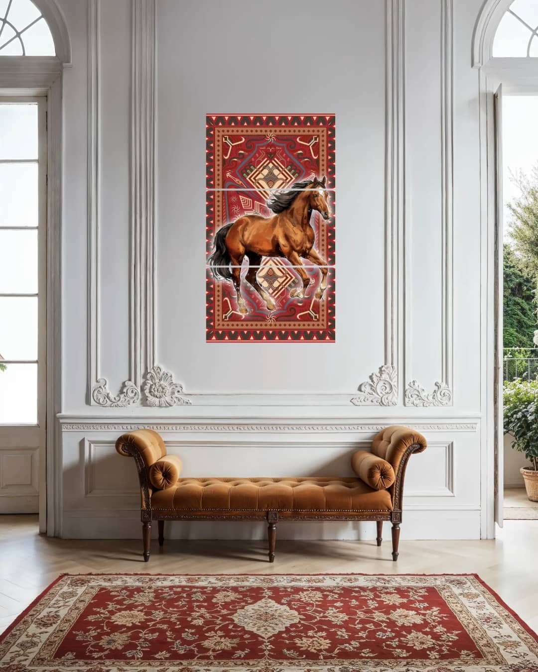 Regal Bay Horse – 3 Panels
