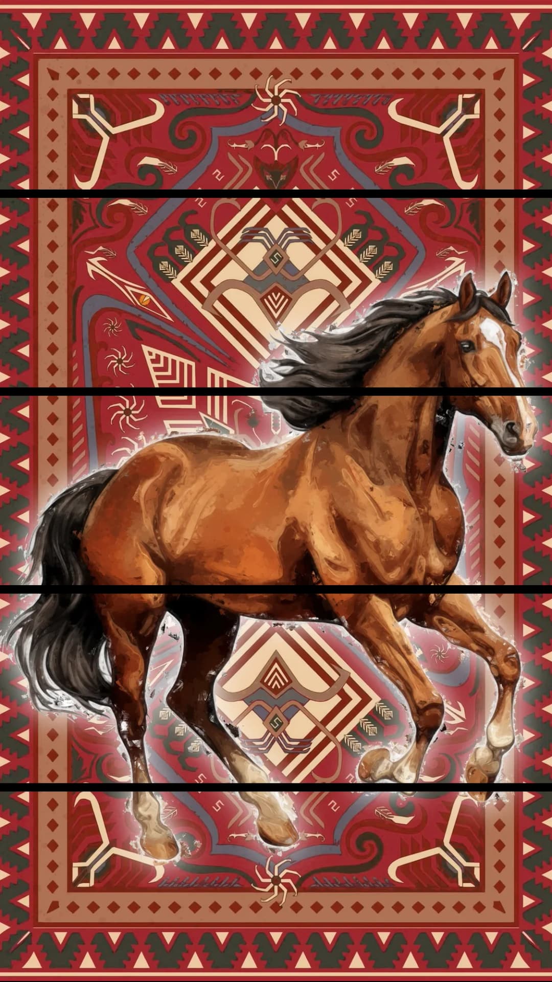 Regal Bay Horse – 5 Panels Straight
