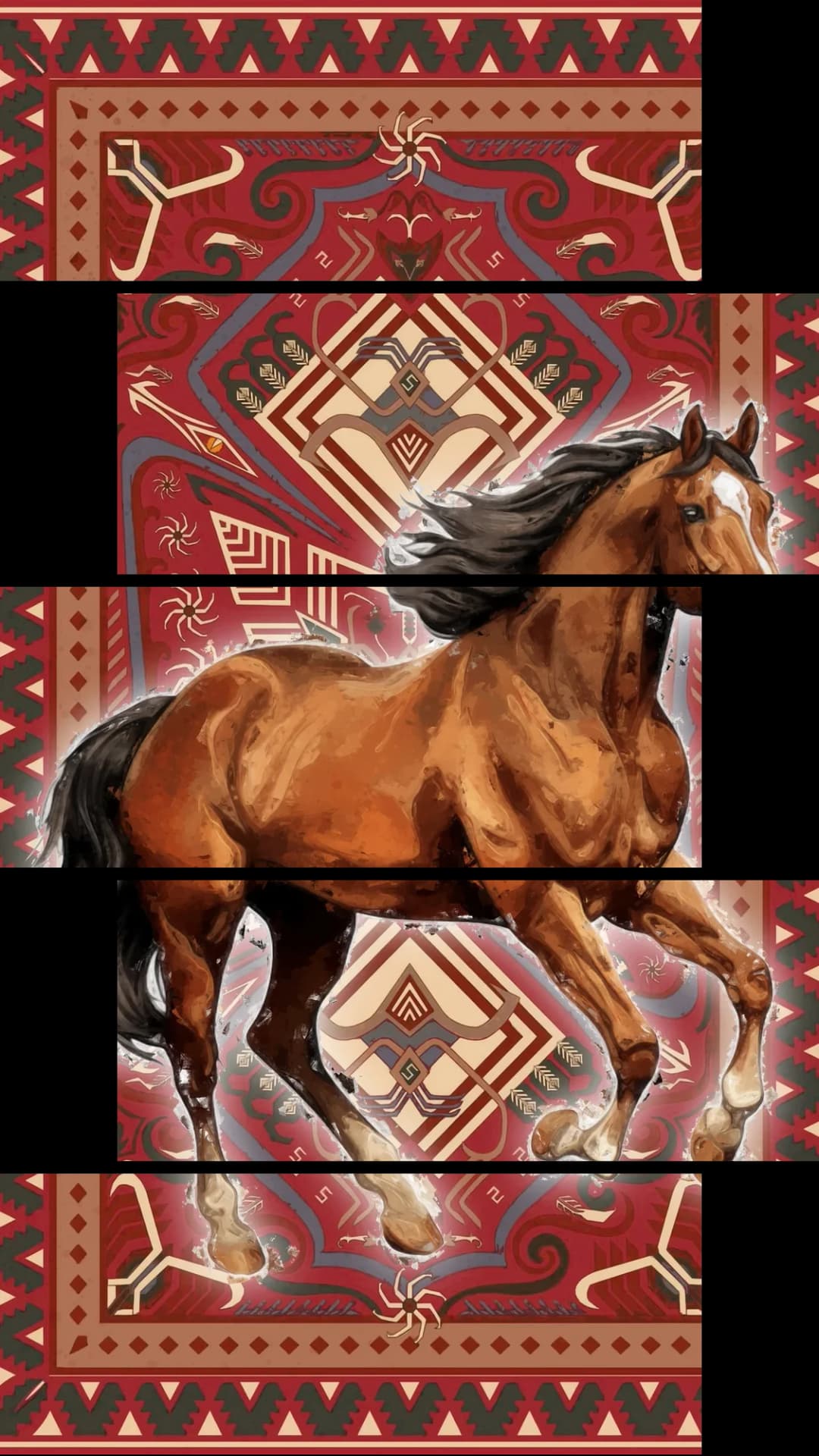 Regal Bay Horse – 5 Panels Up & Down