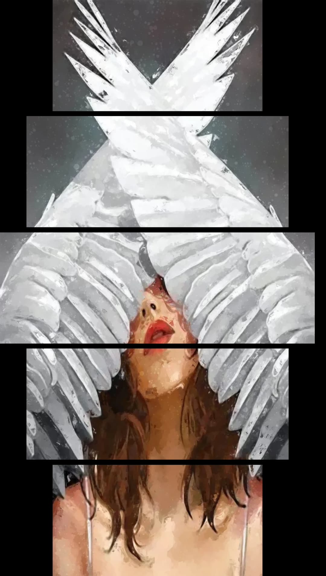 Rising Angel Wings – 5 Panels Hierarchy