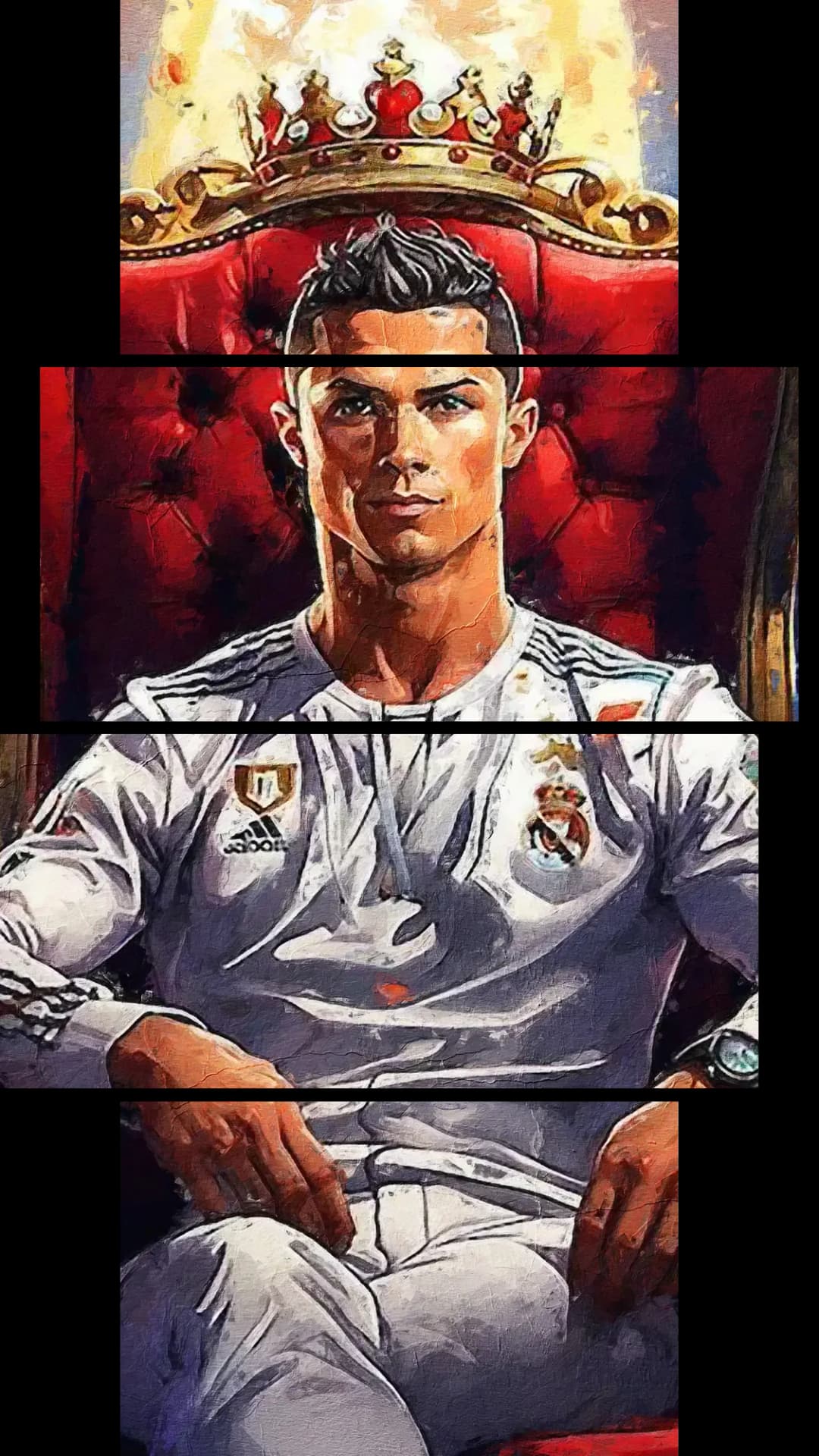 Ronaldo King Throne Portrait – 4 Panels