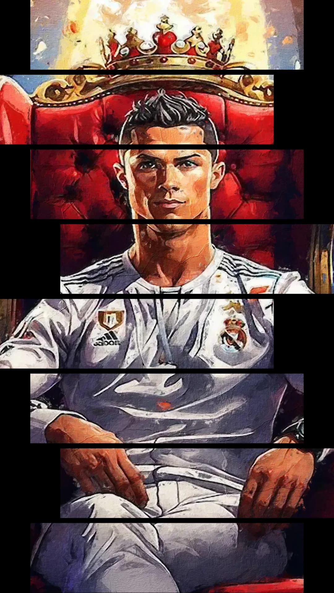 Ronaldo King Throne Portrait – 8 Panels Hierarchy