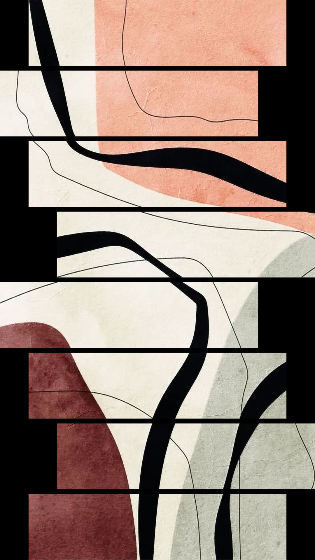 Rosy Curved Lines – 8 Panels Hierarchy