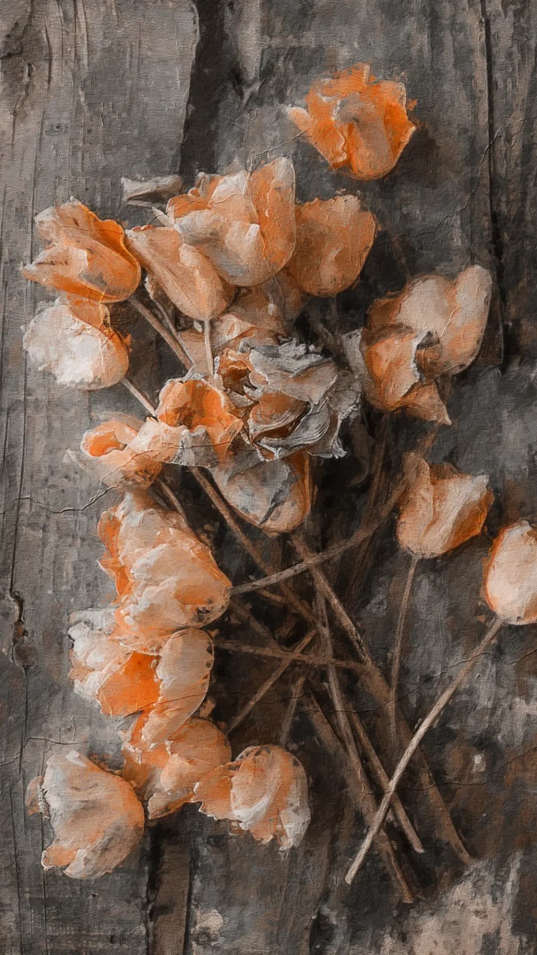 Rustic Orange Tulips
