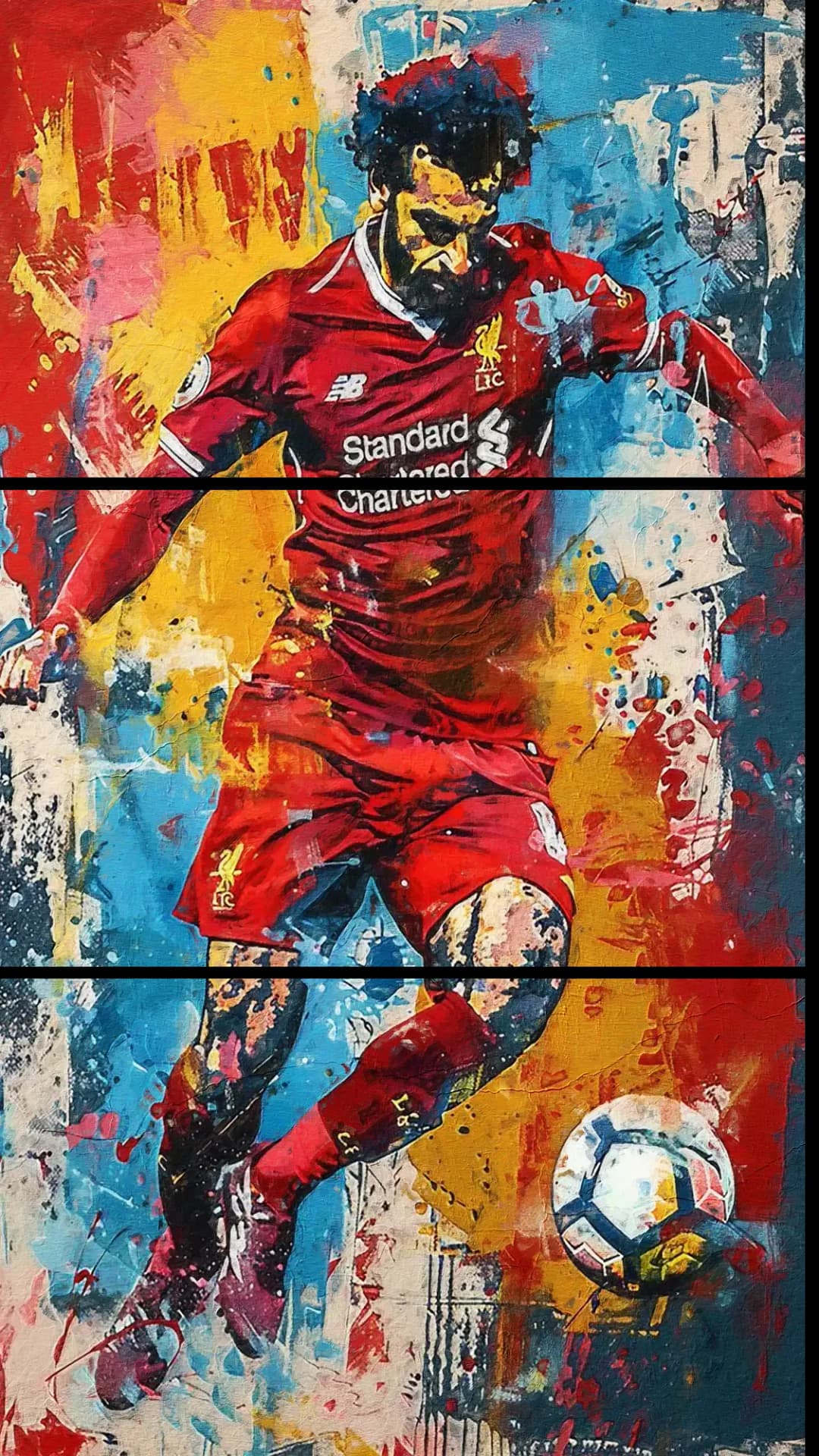 Salah Action Portrait – 3 Panels