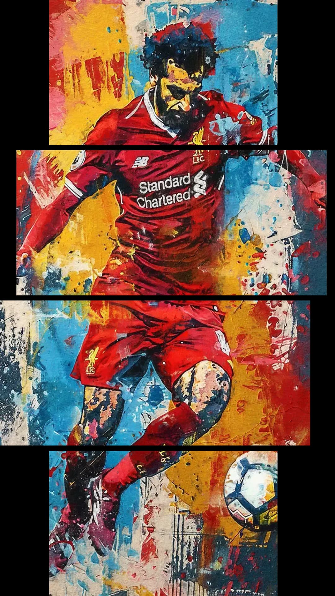 Salah Action Portrait – 4 Panels