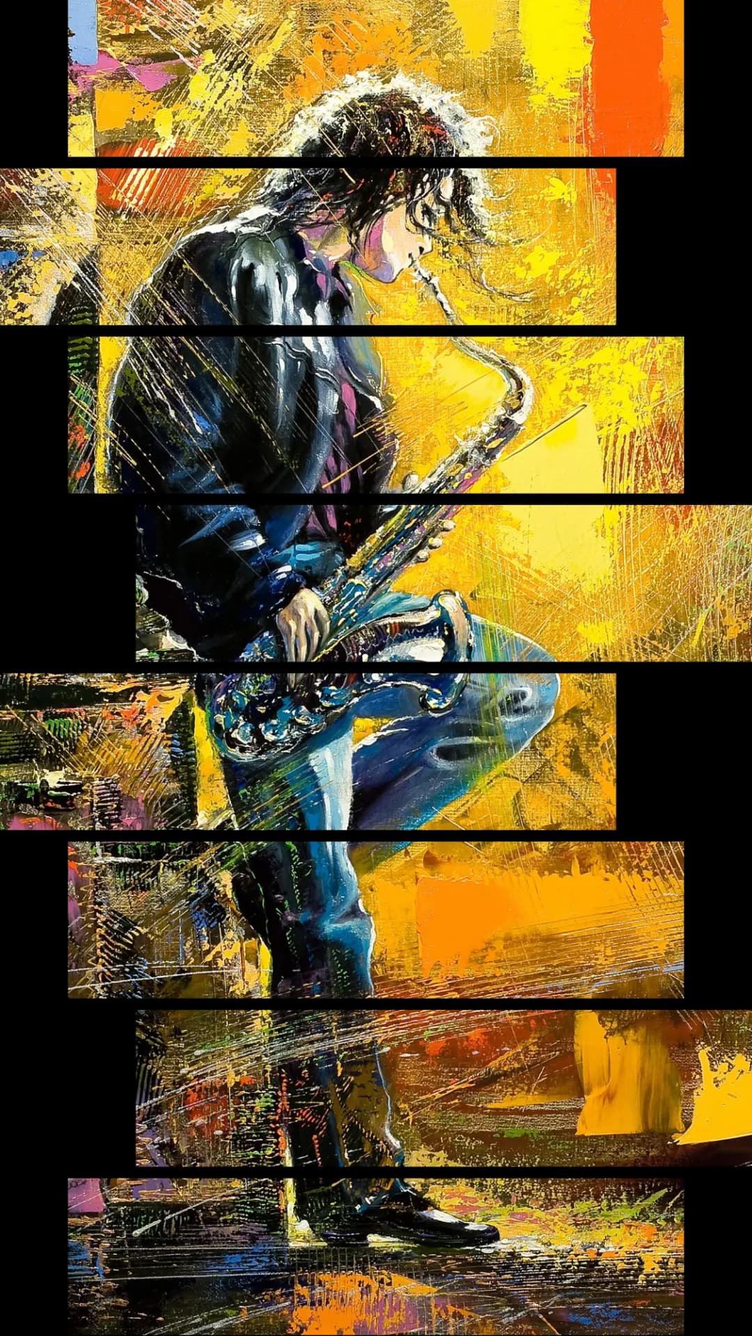 Soulful Saxophone Player – 8 Panels Hierarchy