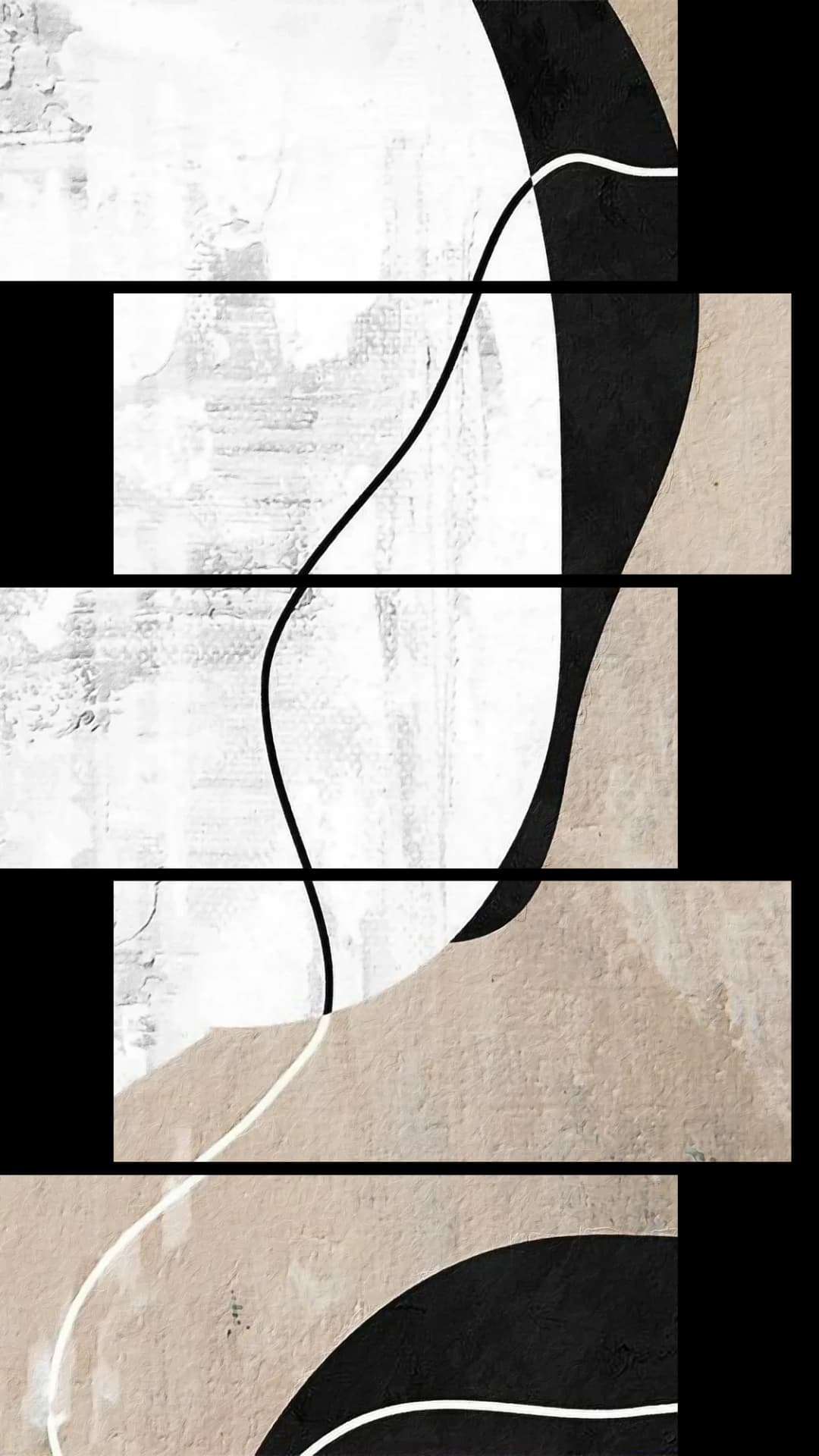Textured Fluid Shapes – 5 Panels Up & Down