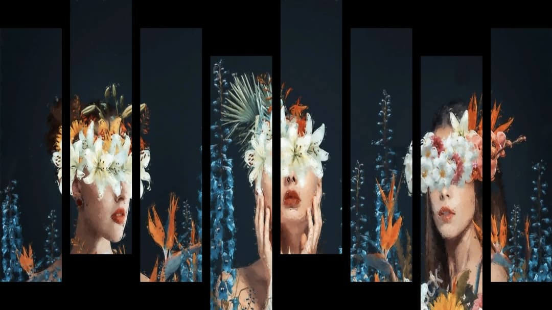 Three Floral Women – 8 Panels Hierarchy