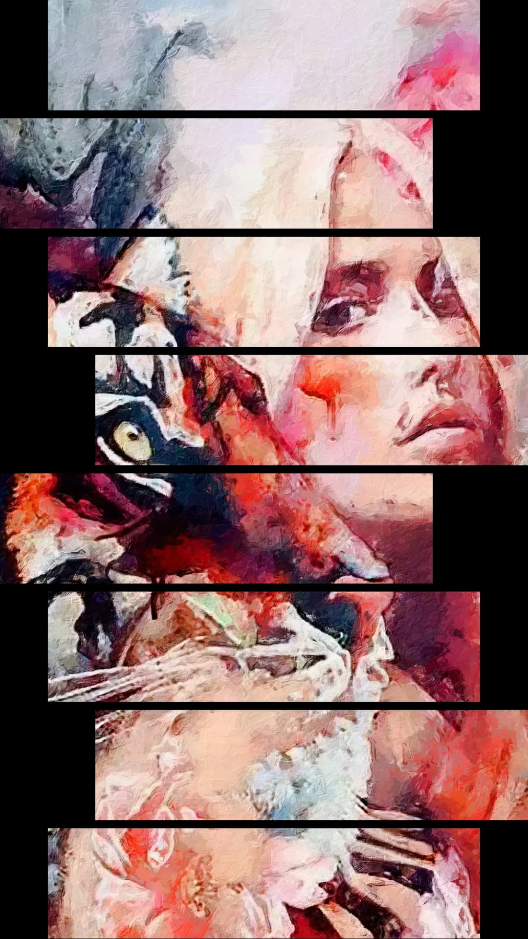 Tiger Woman Portrait – 8 Panels Hierarchy