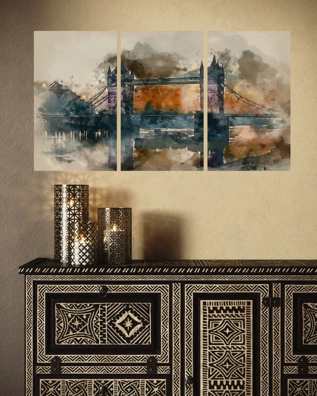 Tower Bridge Autumn Art – 3 Panels