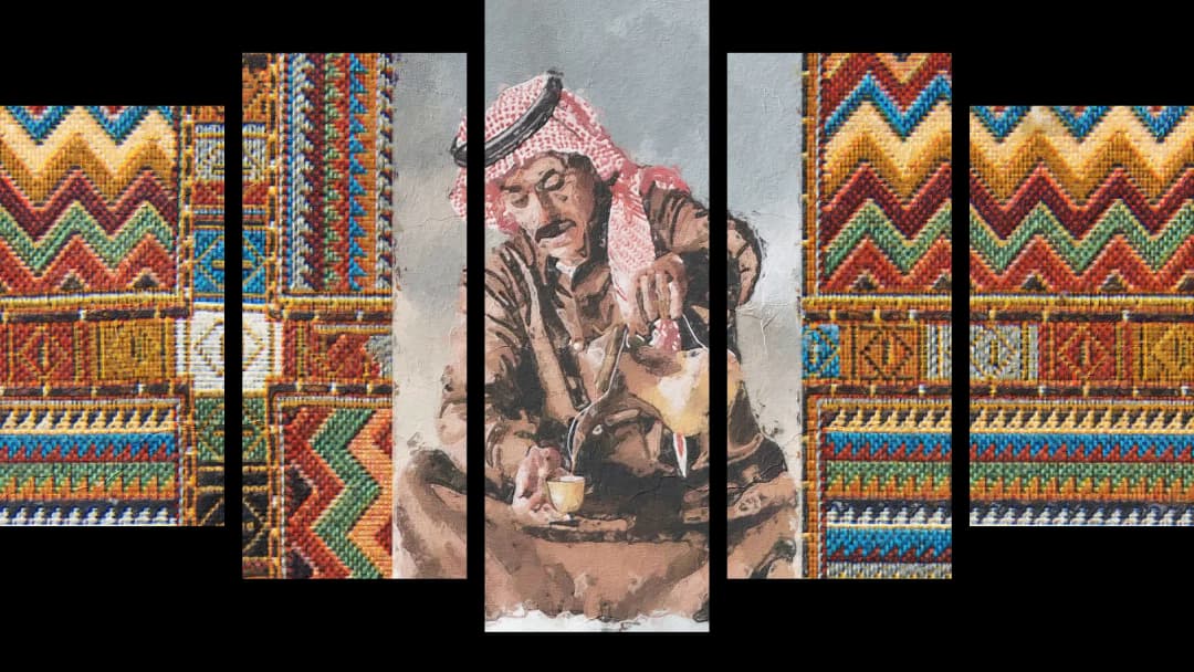 Traditional Coffee Sadu – 5 Panels Hierarchy