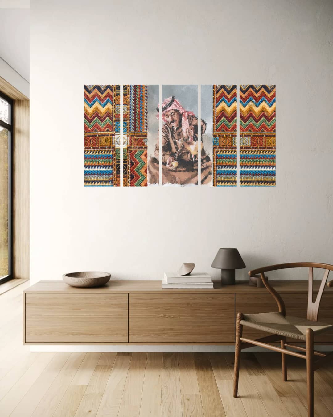 Traditional Coffee Sadu – 5 Panels Straight