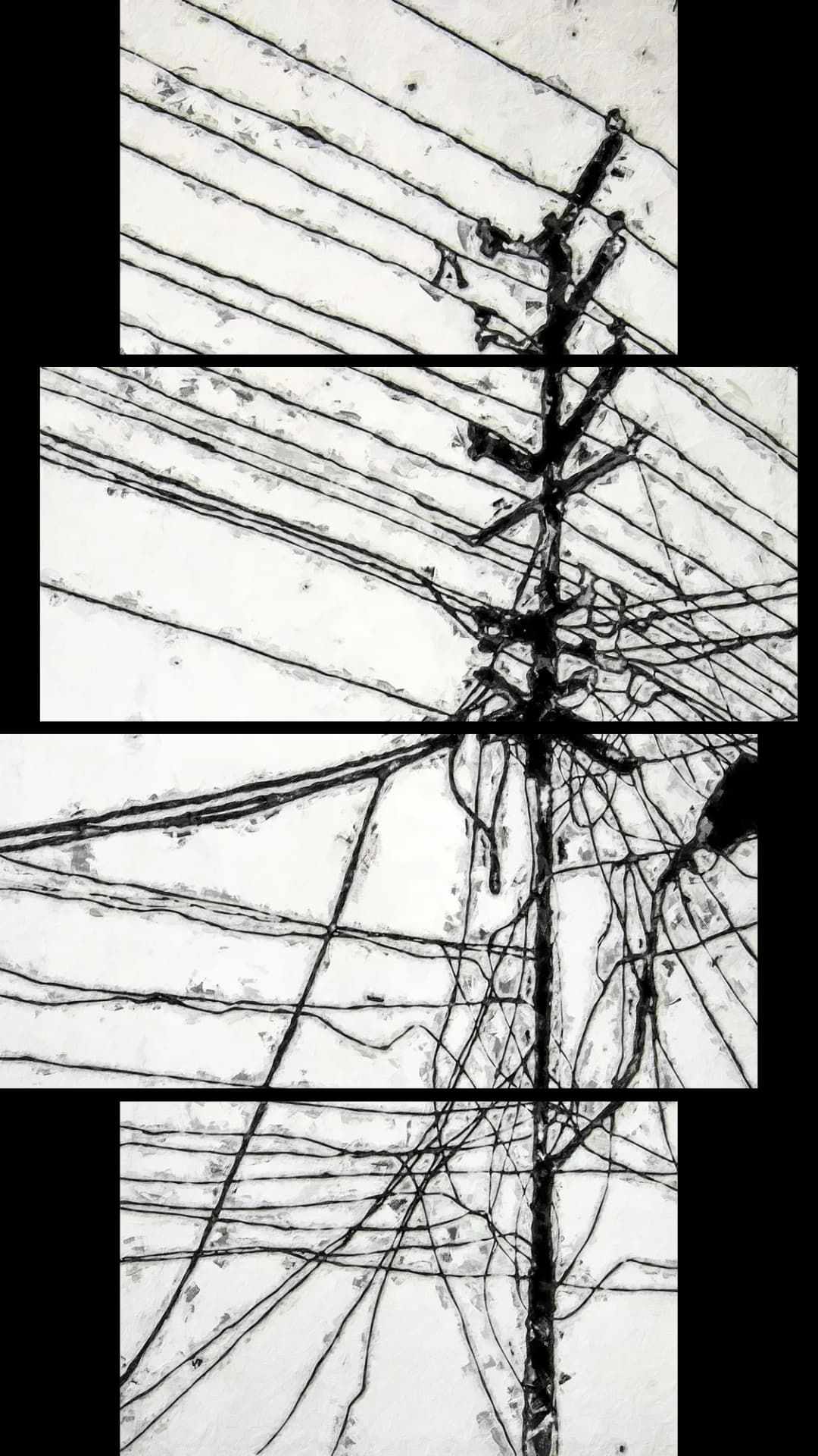 Urban Power Lines – 4 Panels