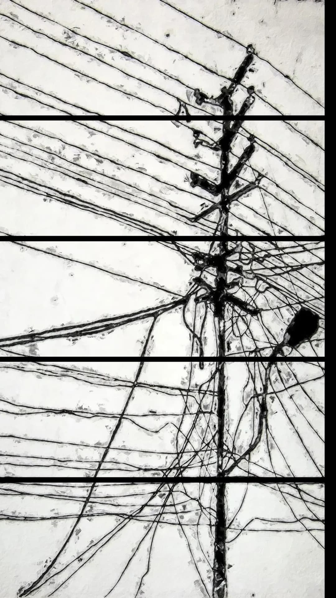 Urban Power Lines – 5 Panels Straight