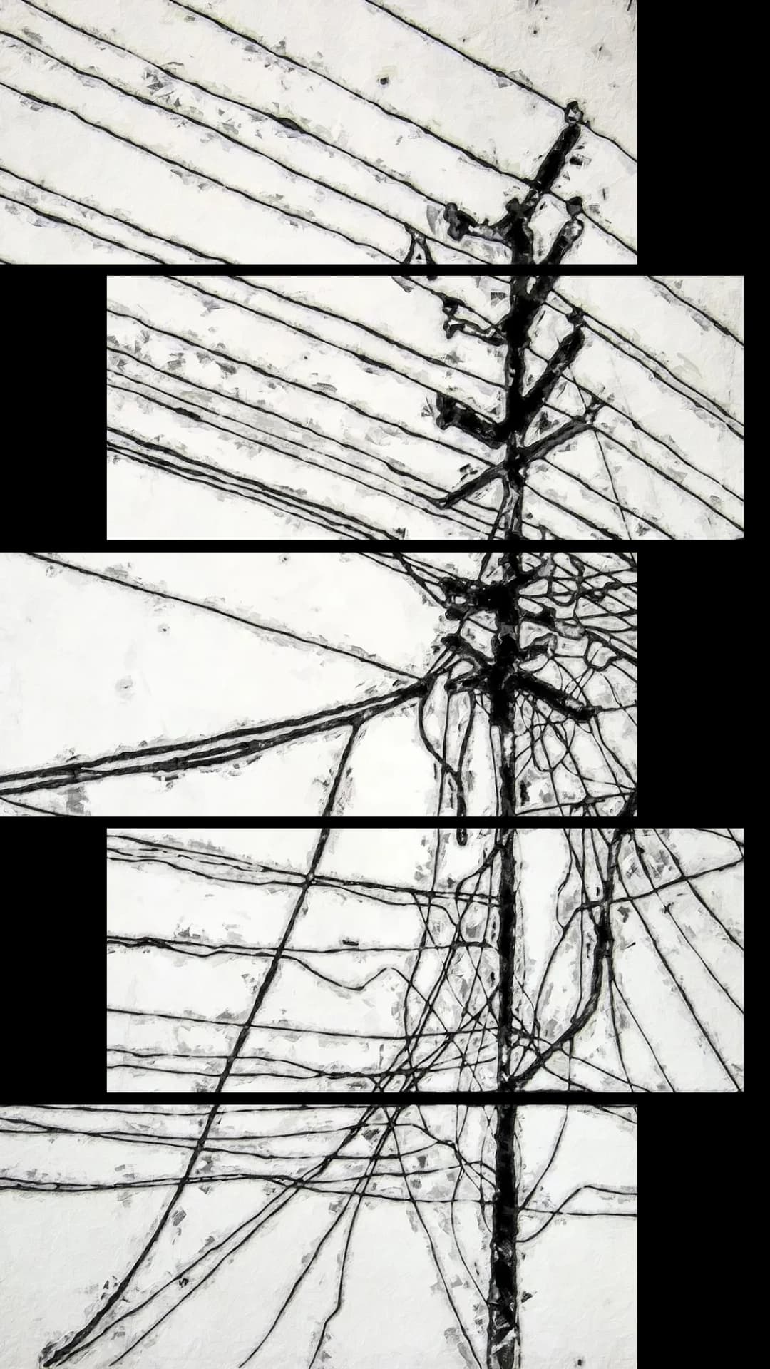 Urban Power Lines – 5 Panels Up & Down