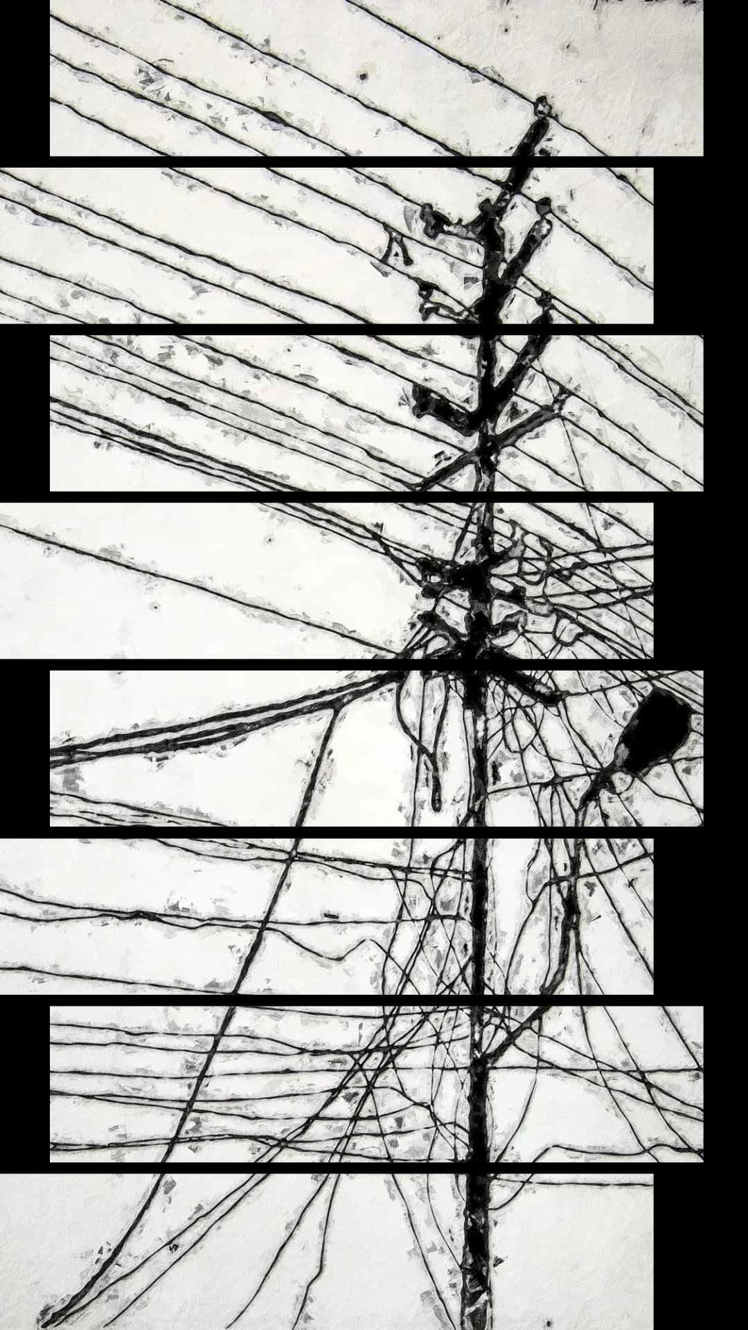 Urban Power Lines – 8 Panels Up & Down