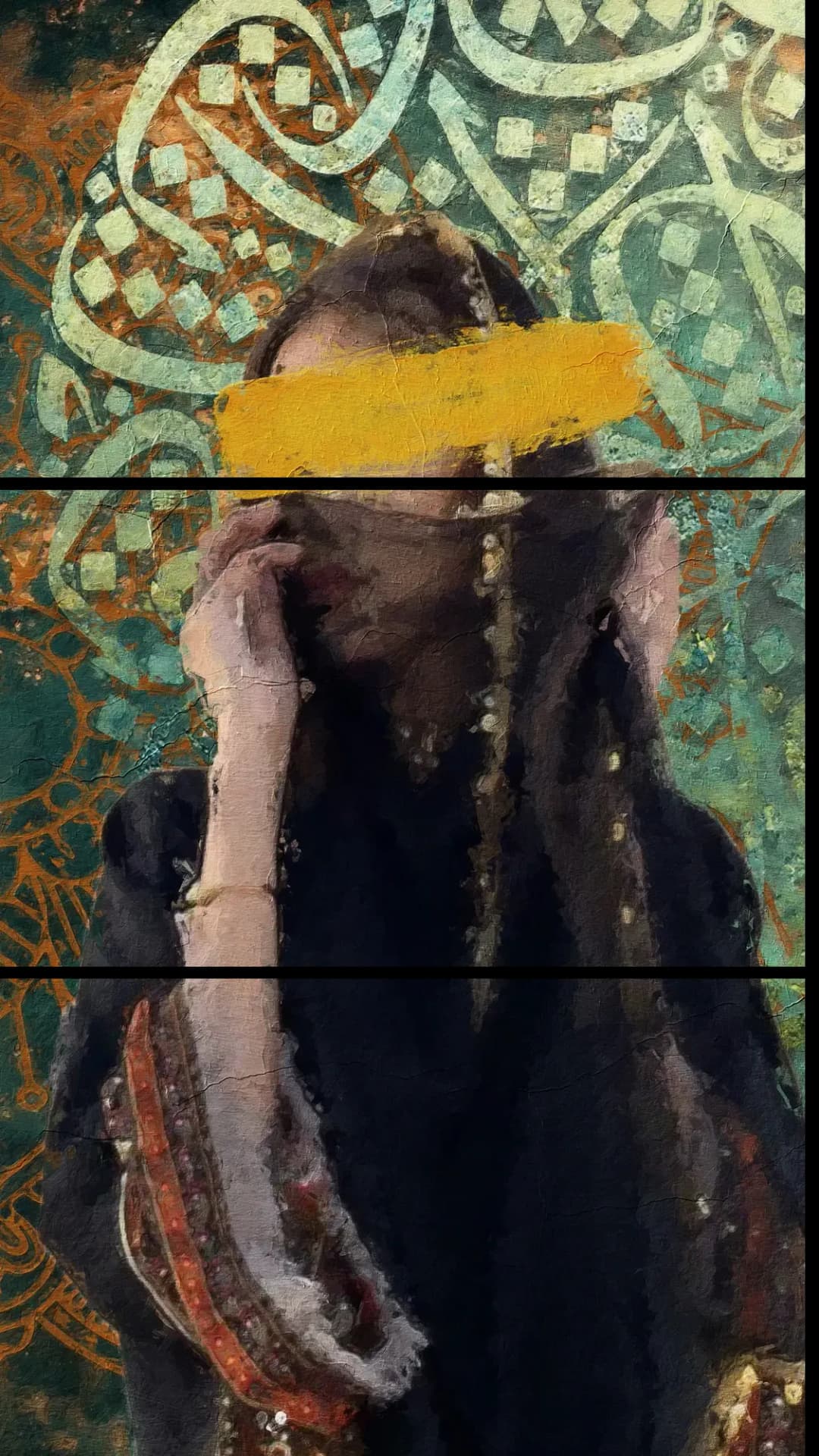 Veiled Woman Arabesque – 3 Panels