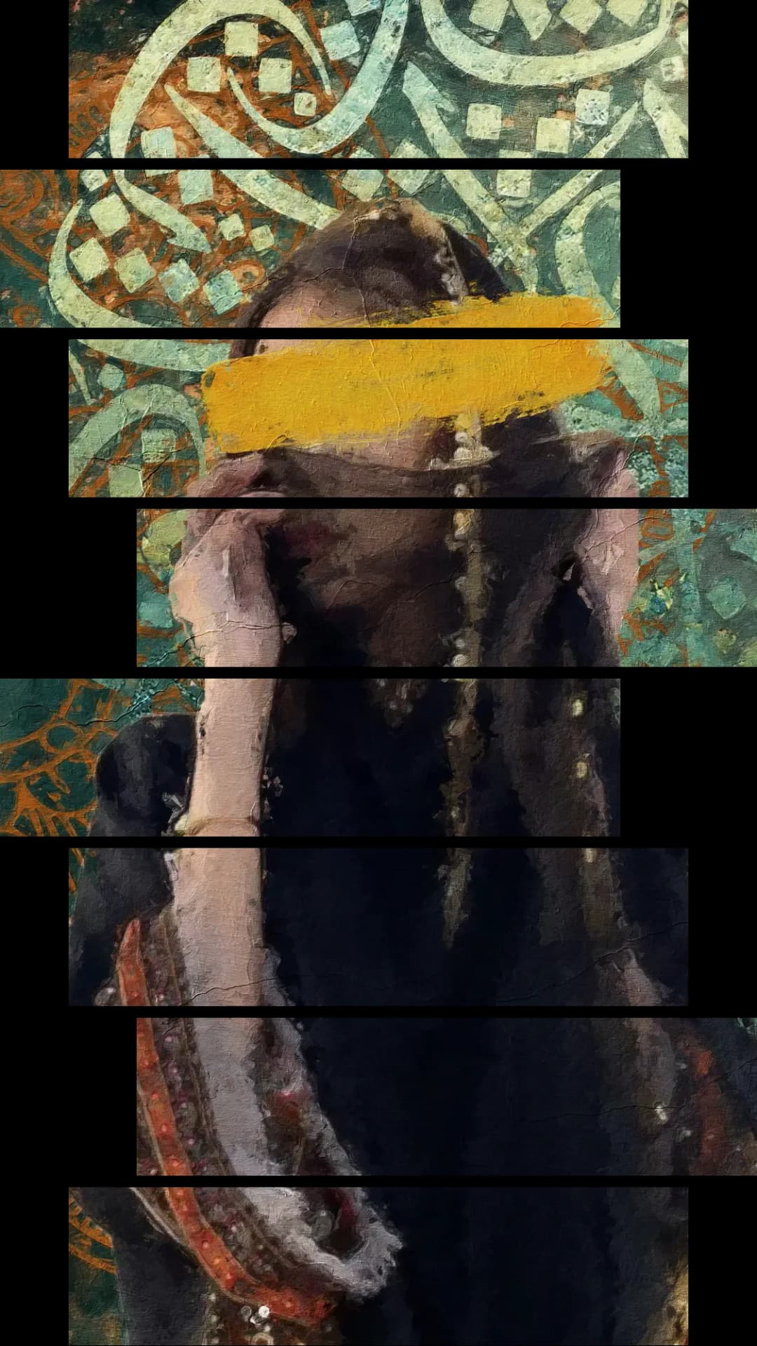 Veiled Woman Arabesque – 8 Panels Hierarchy