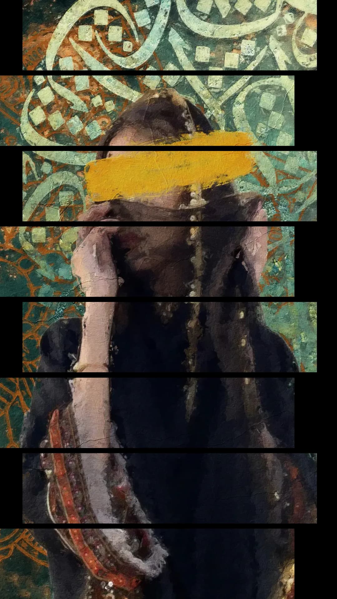 Veiled Woman Arabesque – 8 Panels Up & Down