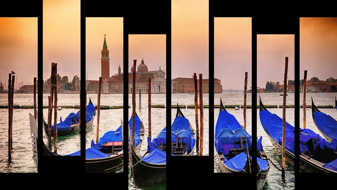 Venice Gondolas Sunset – 8 Panels Hierarchy