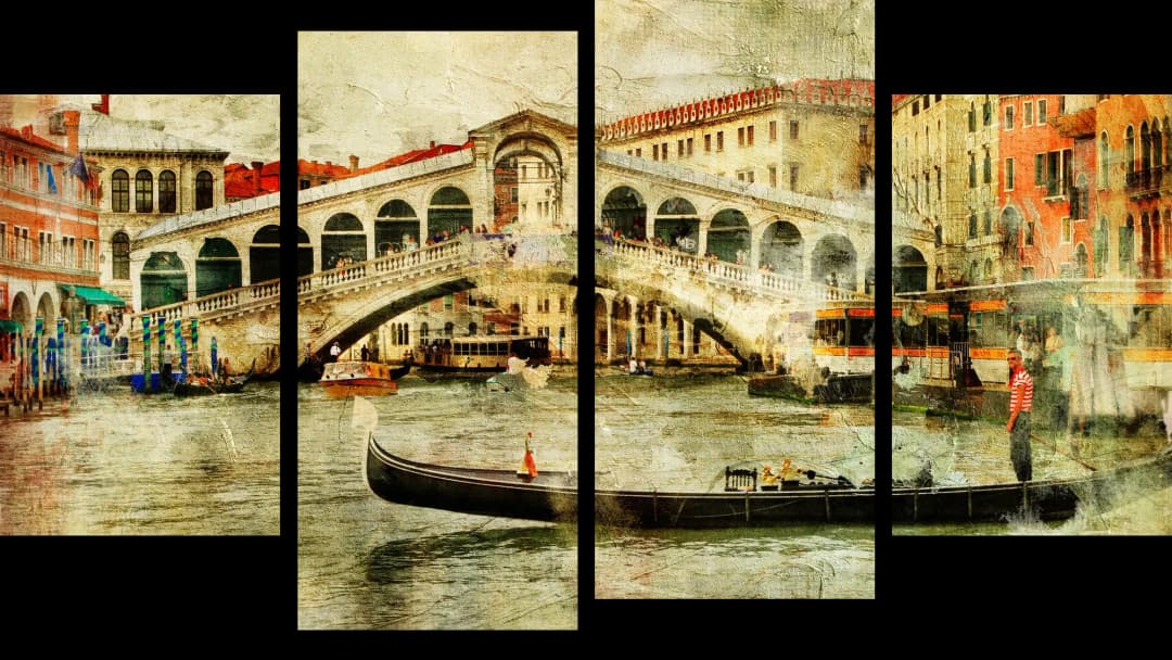 Venice Rialto Bridge – 4 Panels