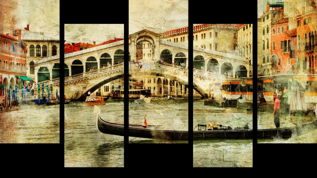 Venice Rialto Bridge – 5 Panels Up & Down