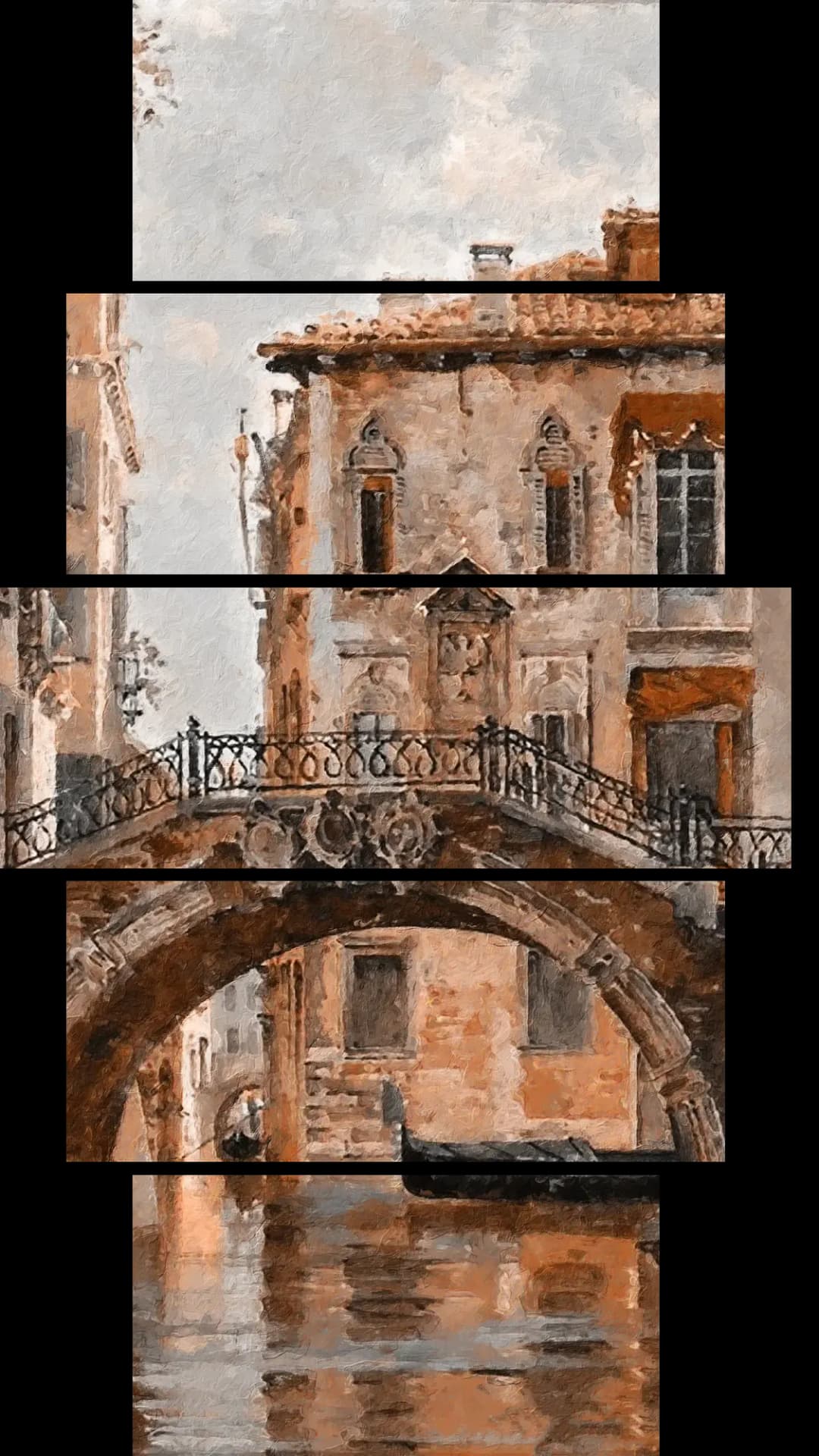 Venice Stone Bridge – 5 Panels Hierarchy
